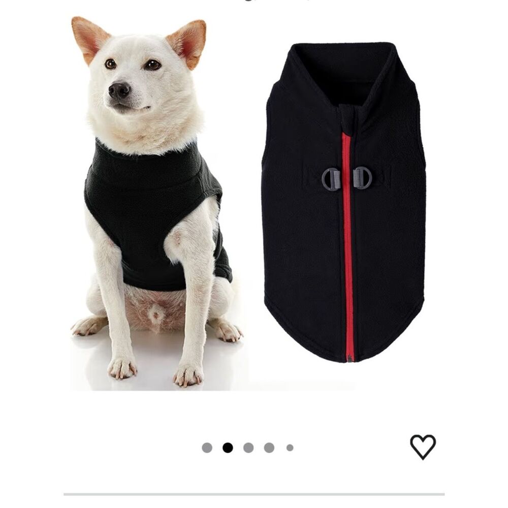 Gooby Black Fleece Dog Jacket Harness Small